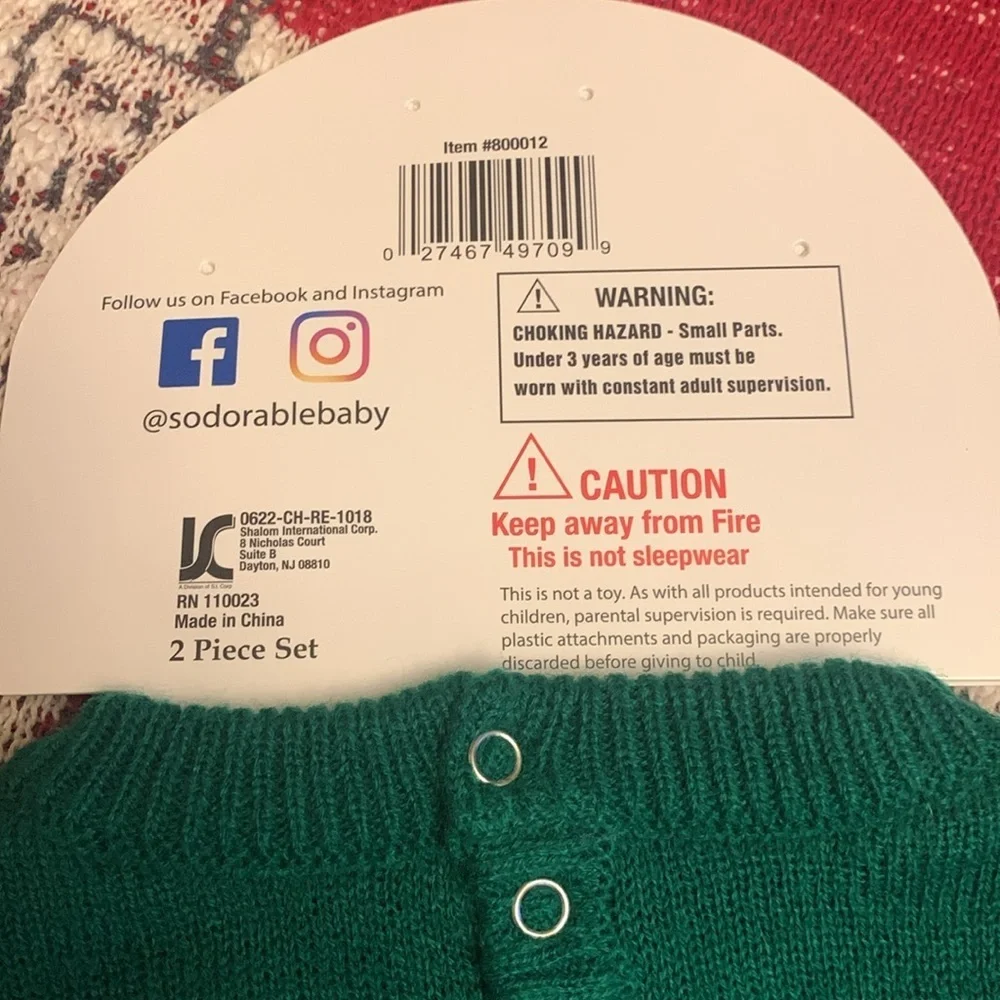 Baby Elf Christmas Sweater 6-12 months NEW